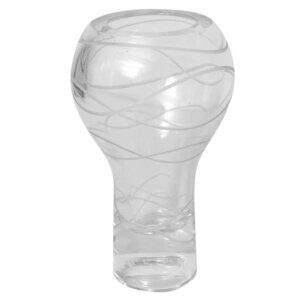 Textural and Sculptural Figure 8 Crystal Glass Vase Karim Rashid for Nambe